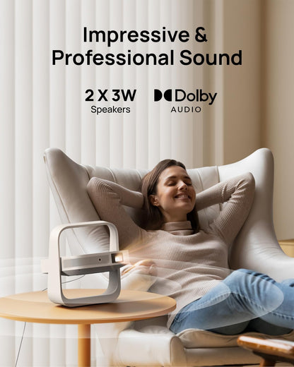Elfin Flip plus Portable Projector, 500 ISO Lumens, Adjustable Stand