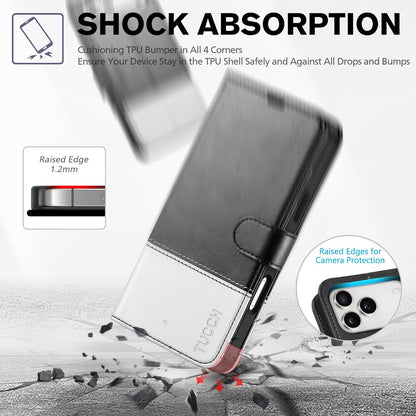 Wallet Case for Iphone 18 Pro Max/17 Pro Max, Stand, Black & White