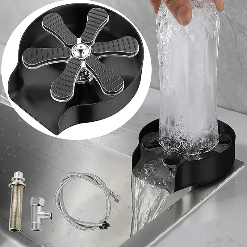 Faucet Glass Rinser High Pressure Cup Washer for Kitchen Sink Glass Beer Coffee Milk Tea Cup Cleaner Bar Accessories Clean Tool
